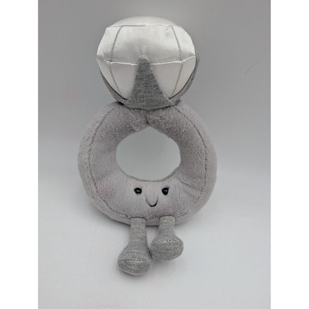 Jellycat Amuseable Diamond Ring Gray Silver White Plush